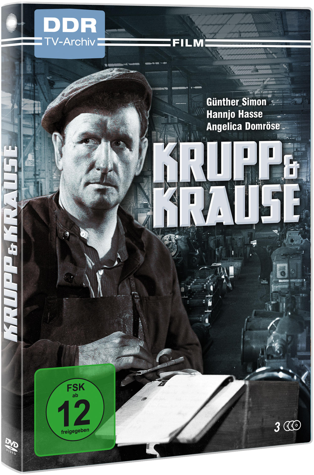 Ein DVD-Cover eines Films mit dem Titel "Krupp & Krause" mit einem Mann mit Hut.