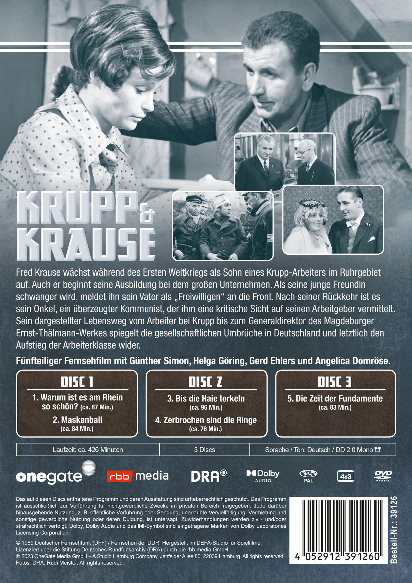 DVD-Hülle mit dem Titel "Krupp & Krause" und einer Episodenliste.