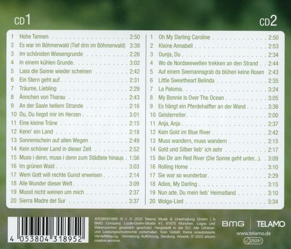 Ein CD-Cover mit zwei CDs, die Titellisten enthalten.