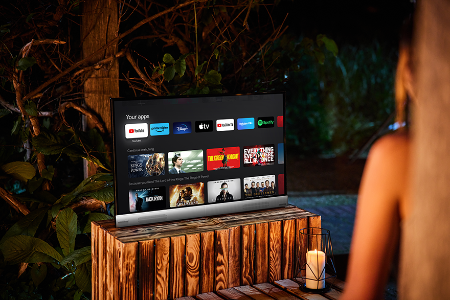 PEAQ PTV 32GH-5023C-W HD Ready Smart LED hordozható televízió, fehér, 80 cm
