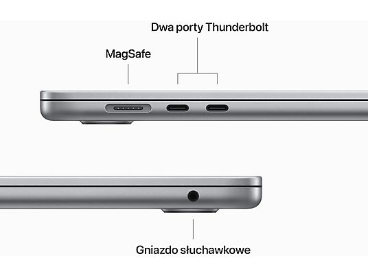 Laptop APPLE MacBook Air 15 M2/16GB/256GB SSD/INT/macOS Gwiezdna szarość MQKP3ZE/A/R1