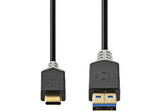 NEDIS USB töltő és adatkábel, USB 3.2 Gen 1, USB Type-C / USB-A, 60W (CCBW61600AT10)