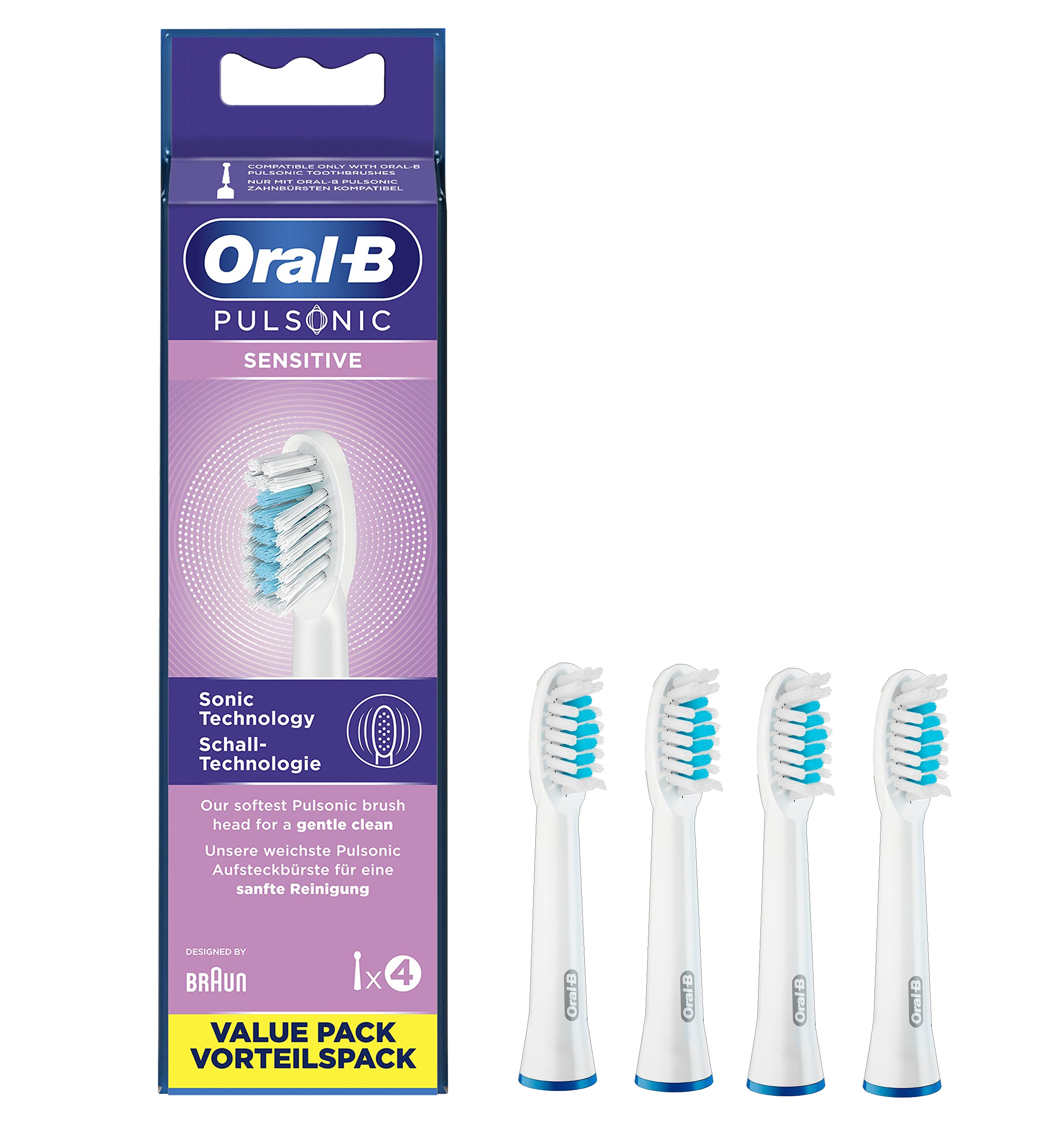 ORAL-B Pulsonic Sensitive (4 Stück) - Aufsteckbürste (Weiss)