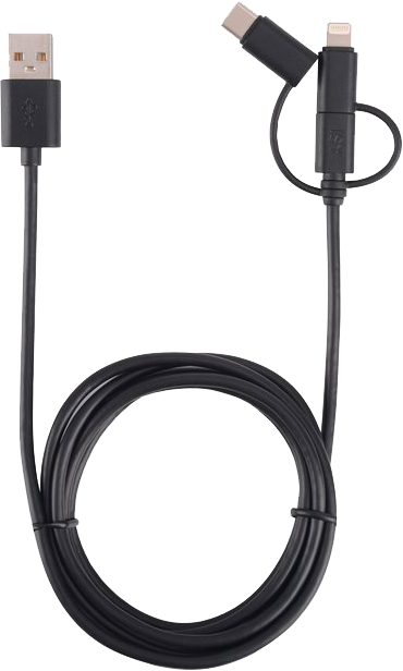 ISY 3 az 1-ben töltőkábel(USB-C, MicroUSB, Lightning csatlakozó) (IUC3100)