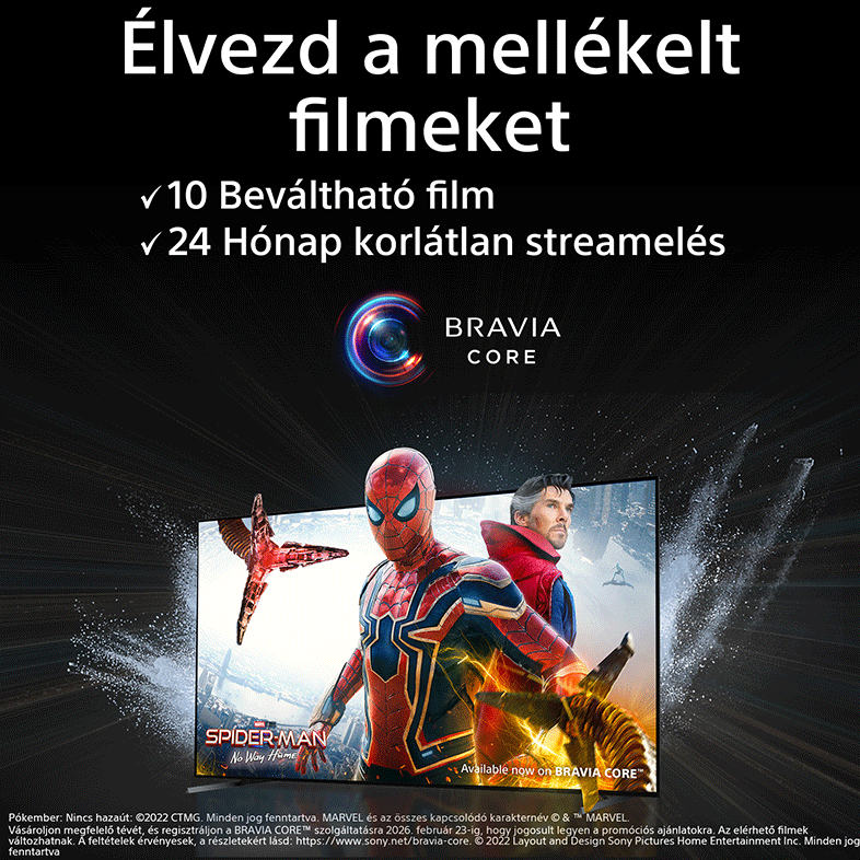 SONY XR-65X95L 4K HDR Ultra HD BRAVIA XR™ Google TV, Mini LED Smart televízió ECO pack, 164 cm