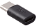 ISY IUC3002 MicroUSB-USB-C adapter, fekete