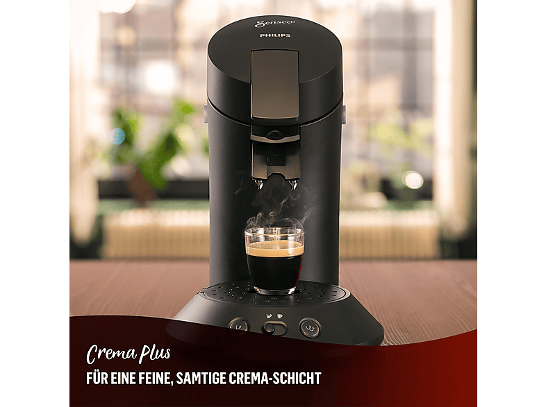 Philips CSA210/60 senseO® Original Plus Kaffeepadmaschine, Piano black — Foto 3 von 5