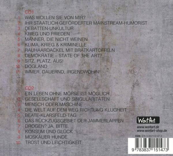 CD-Cover mit deutschem Text. Enthält Songtitel und Informationen zu Künstler und Label.