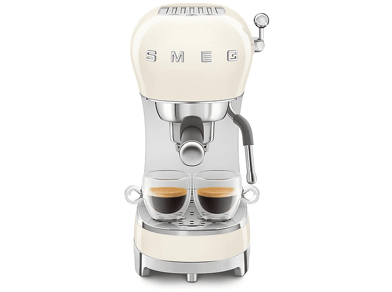 Smeg ECF 02 CREU 50's Style Espressomaschine (Creme, 1350 Watt, 15 bar)