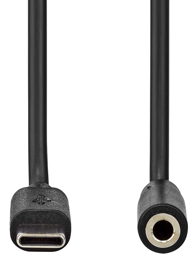 NEDIS USB-C adapter, USB 2.0, USB Type-C / 3,5 mm Jack aljzat, 1m (CCGB65960BK10)