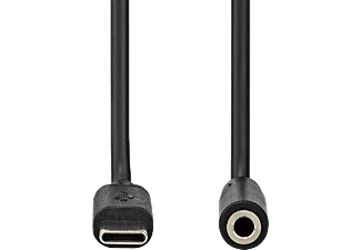 NEDIS USB-C adapter, USB 2.0, USB Type-C / 3,5 mm Jack aljzat, 1m (CCGB65960BK10)