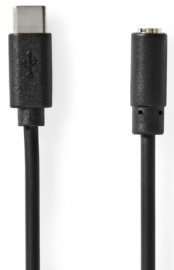 NEDIS USB-C adapter, USB 2.0, USB Type-C / 3,5 mm Jack aljzat, 1m (CCGB65960BK10)