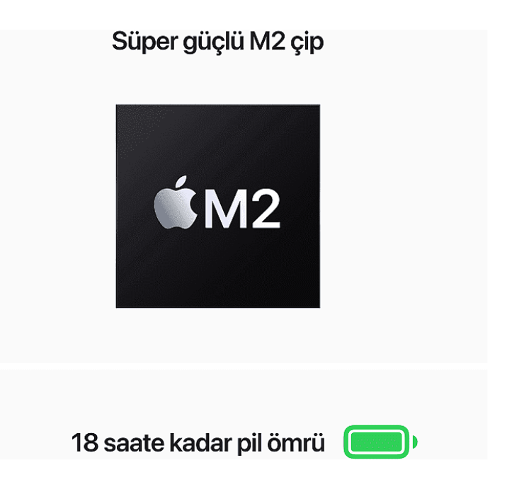APPLE Z15T000K7 / MacBook Air/ Apple M2 İşlemci/ 24GB Ram/ 512SSD/ 10GPU 13.6''/ Space Grey