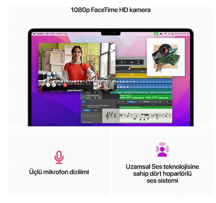APPLE Z15T000K7 / MacBook Air/ Apple M2 İşlemci/ 24GB Ram/ 512SSD/ 10GPU 13.6''/ Space Grey