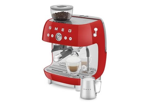 SMEG EGF 03 RDEU50\'s Style 1650 mit Edelstahlmahlwerk/Kegel, 20 bar) Espressomaschine (Rot, kaufen | Watt, MediaMarkt Siebträger online