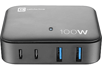 CELLULARLINE Multipower 4 Portlu Gan 100W Şarj Cihazı Siyah_1