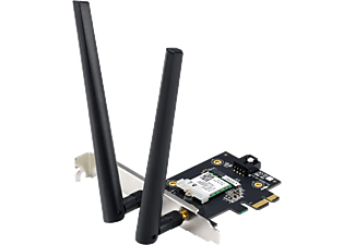 ASUS PCE-AXE5400 WiFi 6E Tri-Band-Kablosuz PCIE Bluetooth Adaptör Siyah
