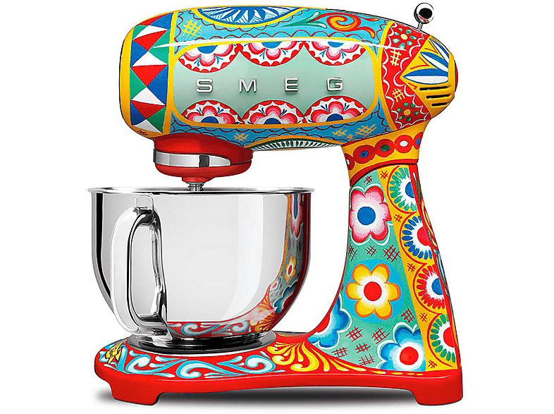 Smeg SMF03DGEU Dolce & Gabbana - Sicily is my love Küchenmaschine Rot (Rührschüsselkapazität: 4,8 l, 800 Watt)