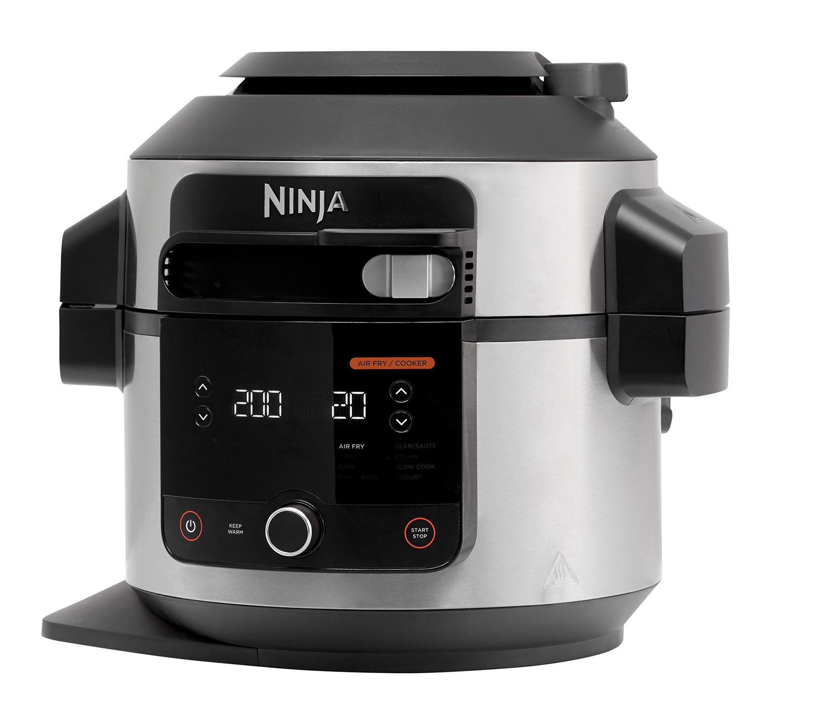 Multikocher 6 1460 Watt) NINJA (Rührschüsselkapazität: OL550EU SmartLid 11-in-1 Liter, Steel/Black Stainless Foodi