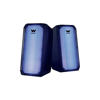 Altavoces para PC - Woxter BIG BASS 97BT, Bluetooth 5.2 con hasta 10m de distancia, Iluminación LED, Negro