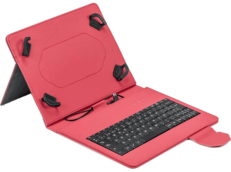 Funda Tablet  Maison Technologique Urban, Universal, Para tablets de hasta  10.2, Teclado integrado, USB-C, Rojo