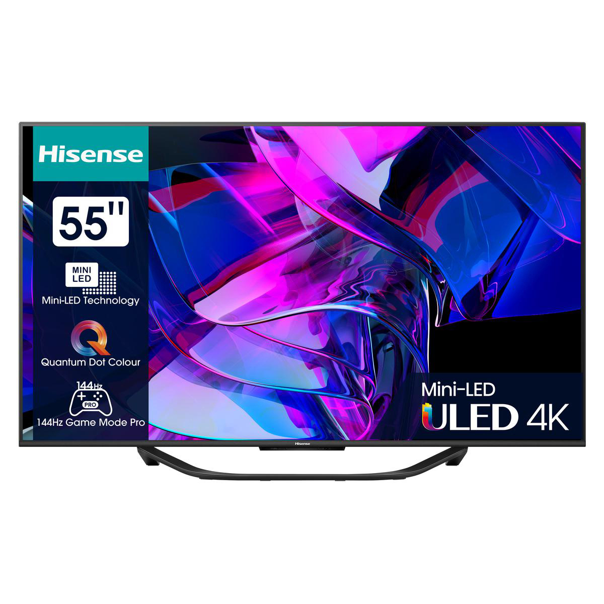 55 Zoll (Flat, TV) HISENSE LED SMART UHD cm, 55U7KQ / TV 4K, 139 Mini