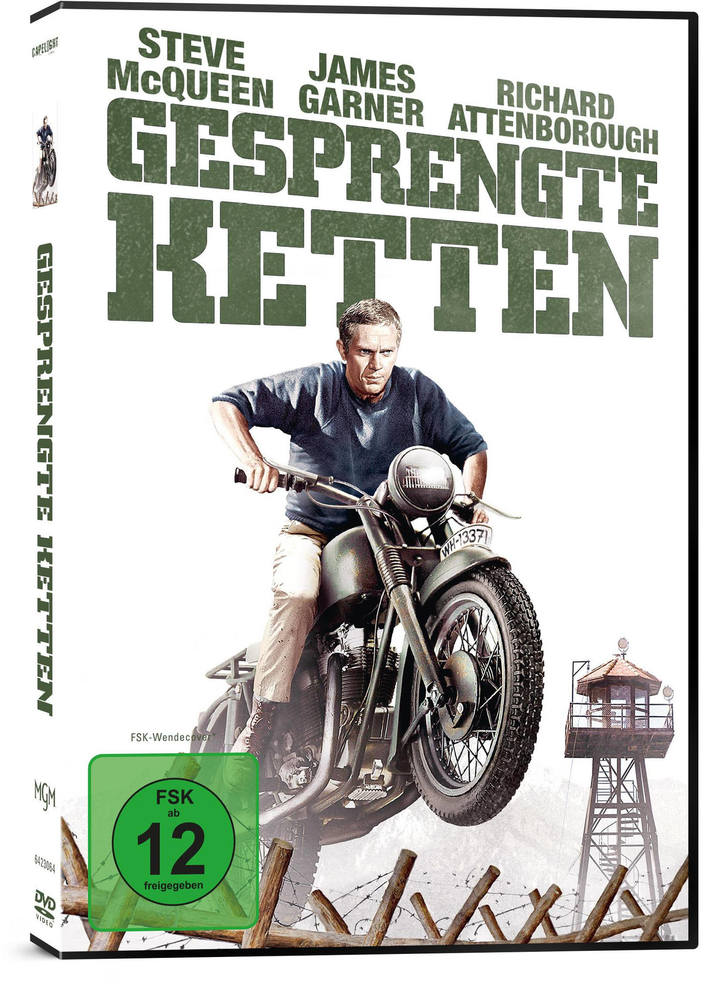 DVD-Box mit Steve McQueen auf einem Motorrad,