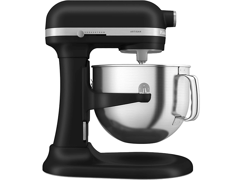 KITCHENAID 5KSM70SHXEBM Artisan prémium emelőkaros robotgép, 375 W, 6,6L, matt fekete