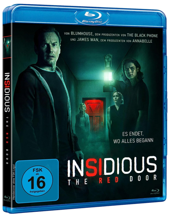 DVD-Hülle des Films Insidious: The Red Door. Hauptfigur blickt nach vorne.