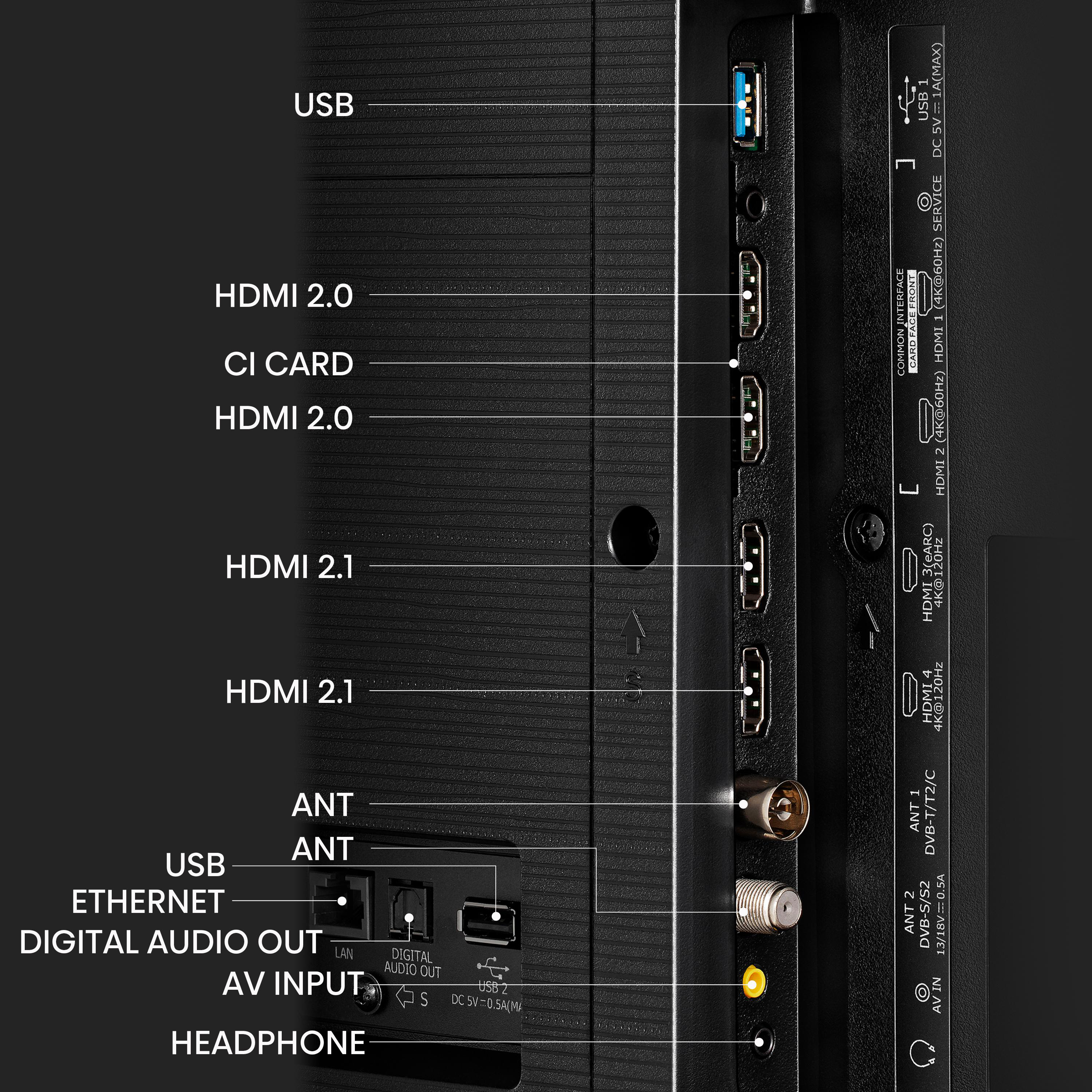 139 (Flat, LED HISENSE cm, TV) SMART Mini UHD 55U8KQ / 4K, TV Zoll 55