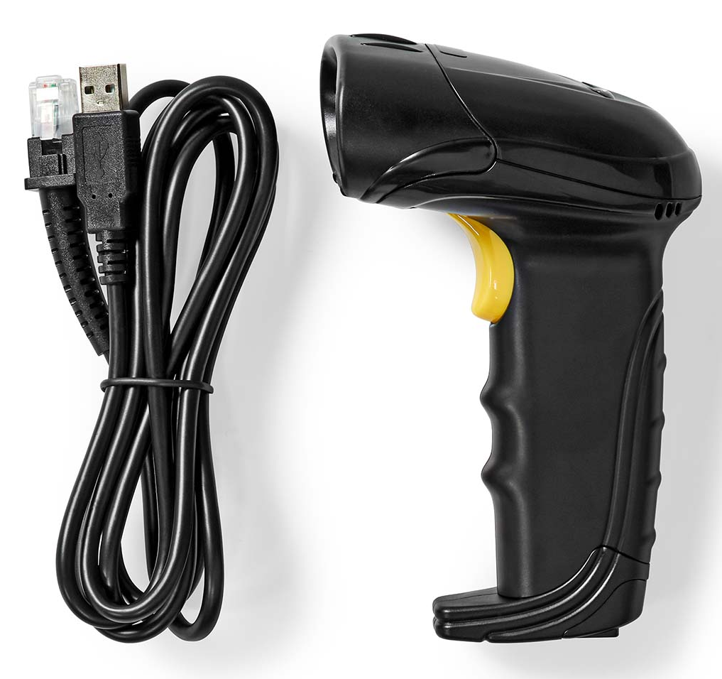NEDIS Vonalkódolvasó, CMOS érzékelő, 1D lineáris, 2D QR olvasás, USB, fekete (BSCN2D100BK)