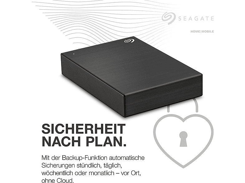 Thumbnail - SEAGATE One Touch mit Passwort Festplatte, 4 TB HDD, 2,5 Zoll, extern, Schwarz