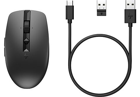 Ratón inalámbrico  HP ratón silencioso recargable HP 710, Inalámbrico,  3000 ppp, USB-C®, Negro