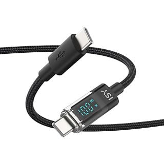 ISY USB-C-kabel - USB-C met LED scherm 2 m Zwart (IUC-8000)