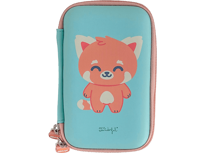Funda disco duro - Mr. Wonderful Panda rojo, Para externo 2.5", Resistente, Multicolor