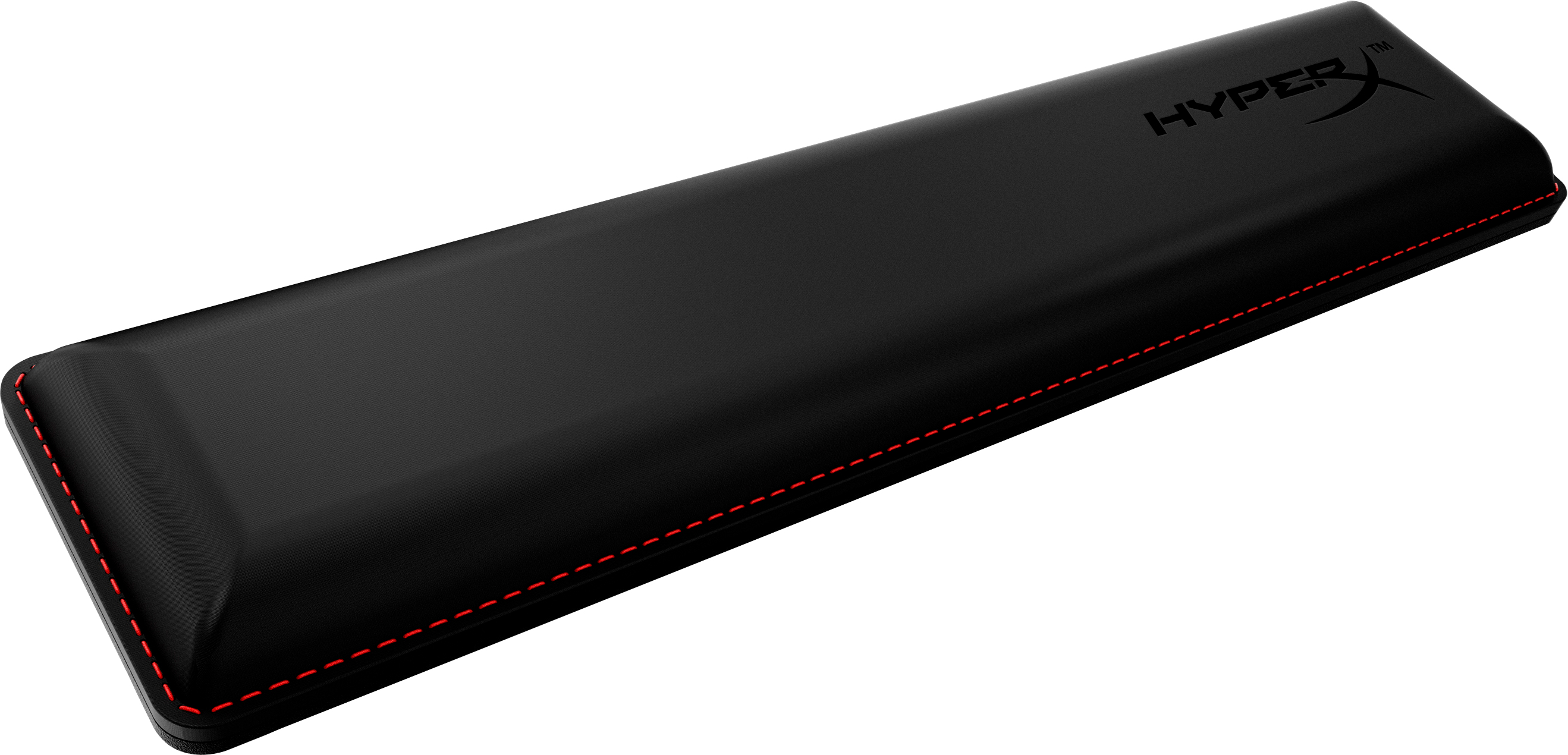 Schwarze Handballenauflage mit roten Nähten und dem Aufdruck 'HYPERX'.