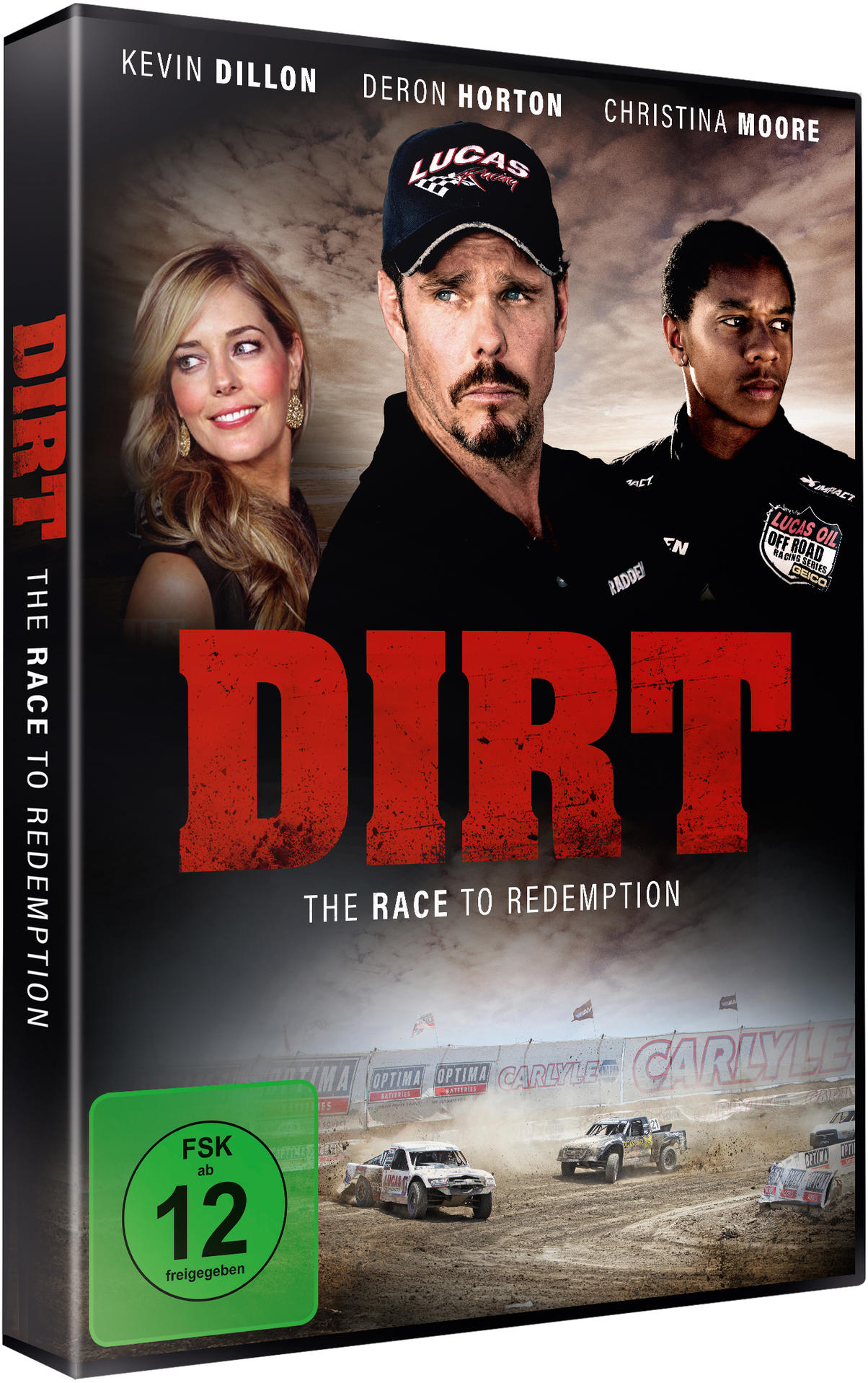 Eine DVD-Hülle mit dem Filmtitel DIRT und Schauspielern.