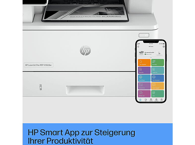 Thumbnail - HP LaserJet Pro MFP 4102dw Multifunktionsdrucker