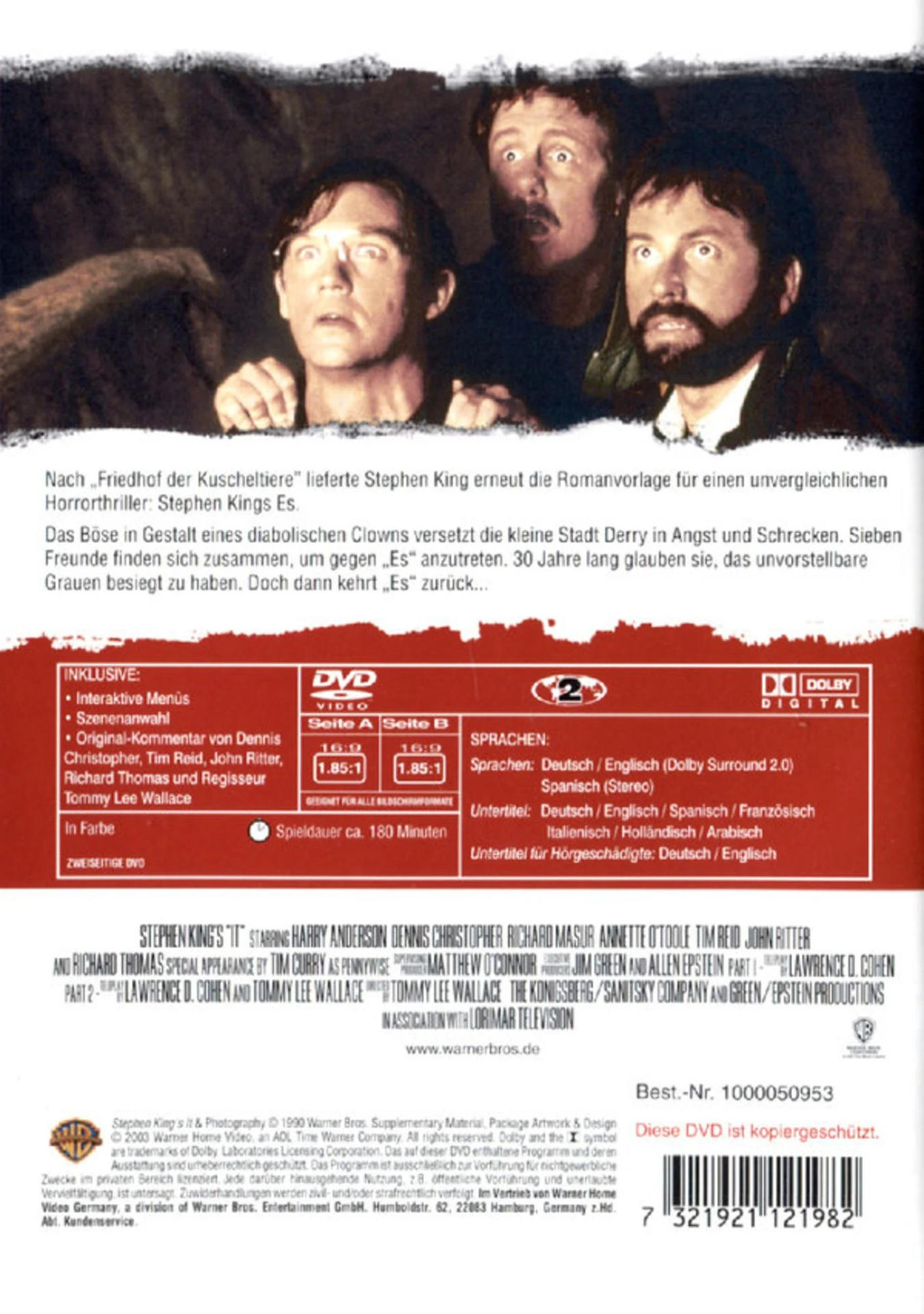 Filmposter mit drei Personen und Text in dunkler Umgebung.