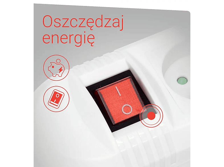 Listwa HAMA Comfort 3GN (1.5 m) Biały – zdjęcie 2