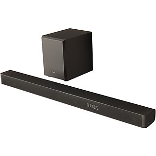 REACONDICIONADO B: Barra de sonido - Hisense AX3100G, Subwoofer inalámbrico, Bluetooth, 280W, 5 altavoces, Dolby Atmos, DTS:X, 6 modos de sonido