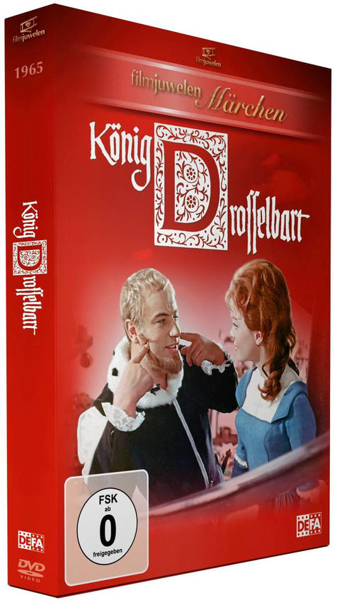 DVD-Hülle mit dem Filmtitel „König Drosselbart“ und einem Mann und einer Frau.