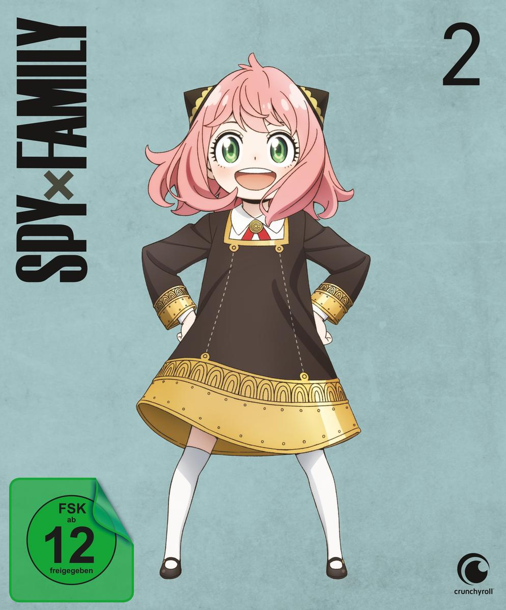 DVD-Cover von Spy x Family mit einem Mädchen mit rosa Haaren.