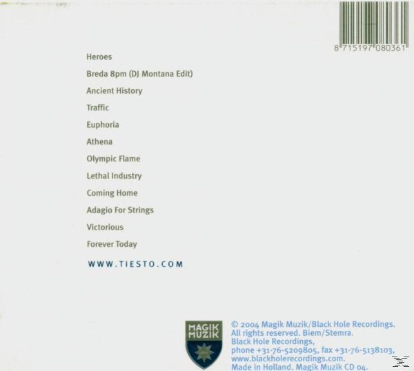 Album borítója, dalfelsorolással és vonalkóddal. Fehér háttér.