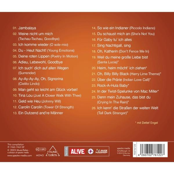 CD-Cover mit deutschem Text, Songtiteln und Künstlernamen. Music Tales und Alive Logos sichtbar.
