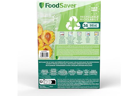 Sacchetti FoodSaver per sottovuoto FOODSAVER 36 sacchetti ricicl 0,94l