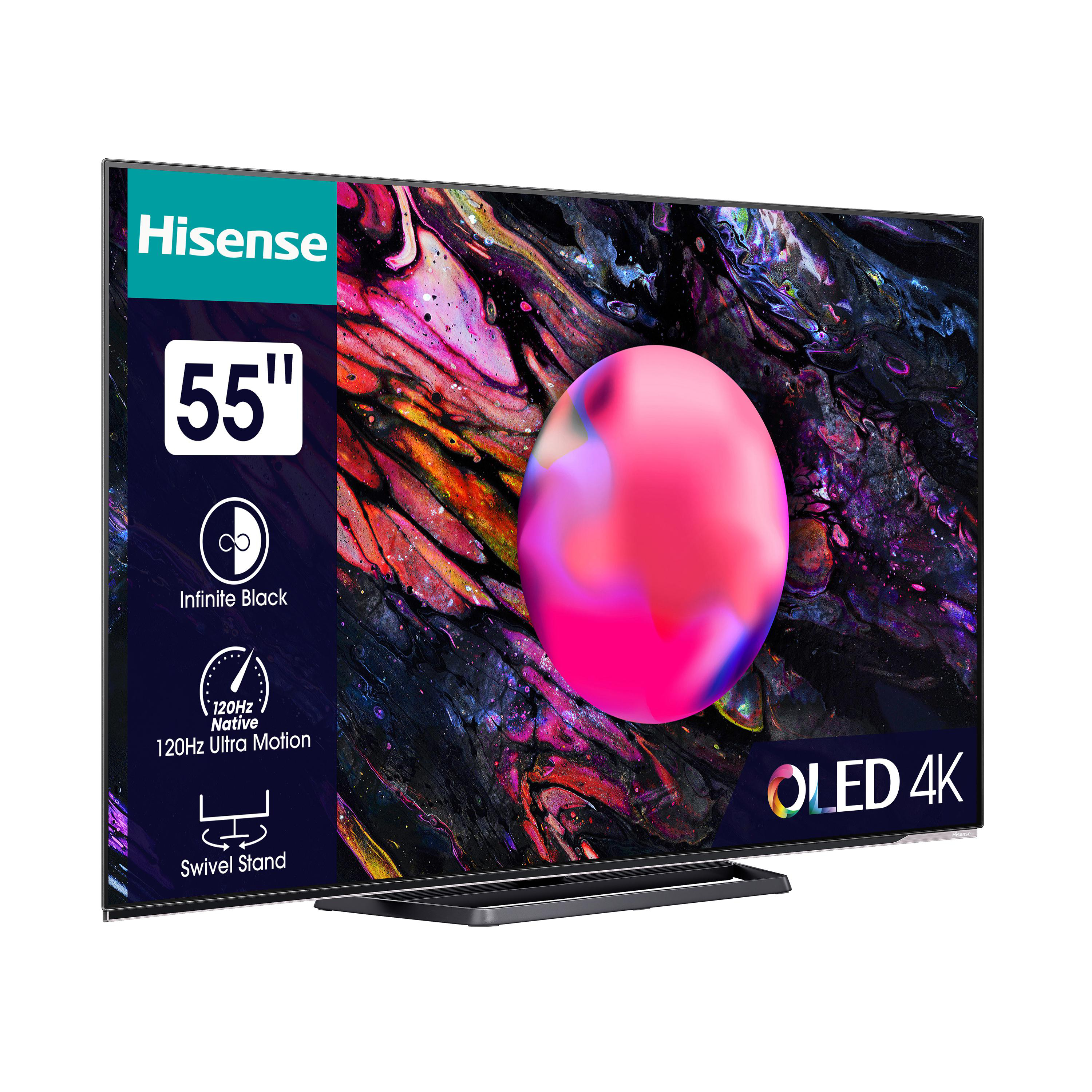 HISENSE 55A85K OLED TV (Flat, 55 Zoll / 139 cm, OLED 4K, SMART TV, VIDAA U)