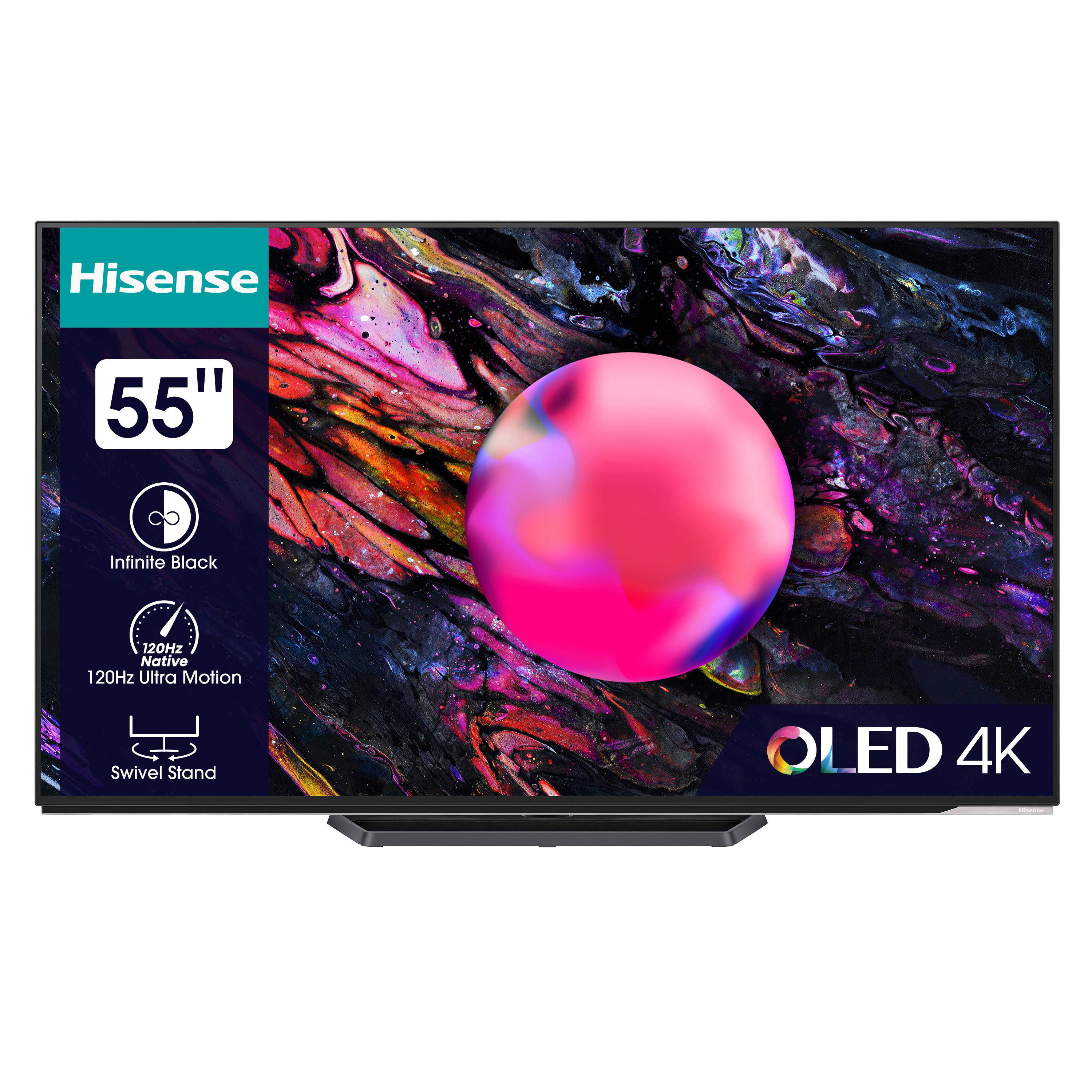 HISENSE 55A85K OLED TV (Flat, 55 Zoll / 139 cm, OLED 4K, SMART TV, VIDAA U)