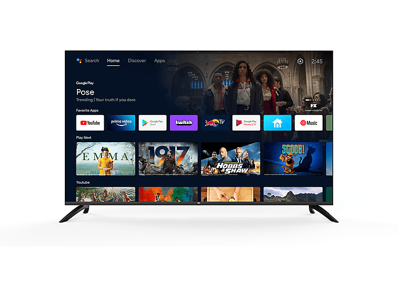 Samsung gq55q60cau qled tv (flat, 55 zoll / 138 cm, uhd 4k, smart tv,  tizen) Angebot bei MediaMarkt