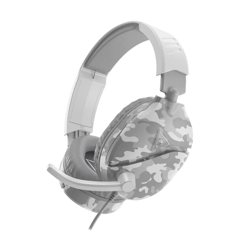 Auriculares para juegos negros con un micrófono flexible.